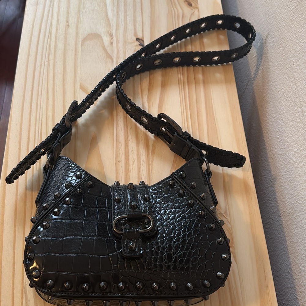 urban outfitters faux croc studded purse